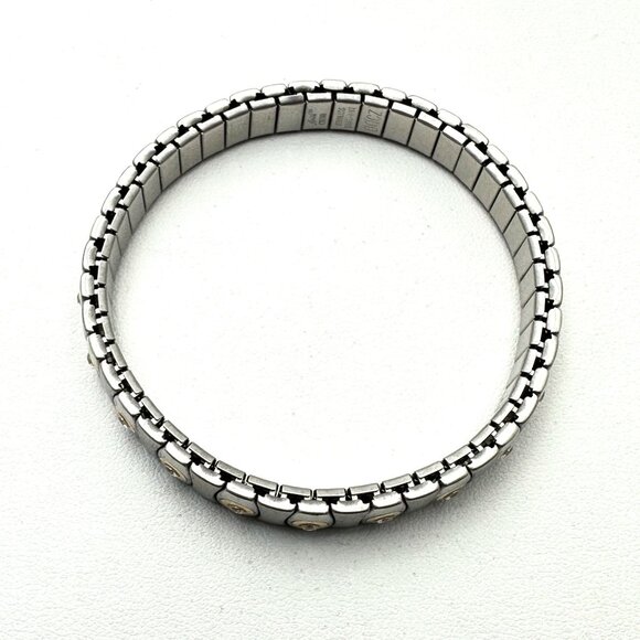 Spiedel 14K Gold And Stainless Steel Expandable Bracelet Fits Up to 8 Inch - Picture 5 of 6